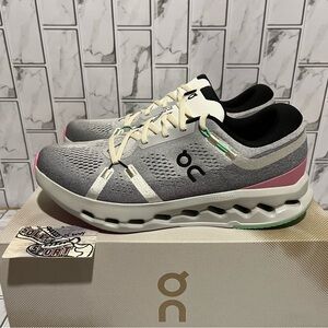 New On Cloud Cloudsurfer 2 Running Shoes Training Gym Sneakers Grey Green Mens